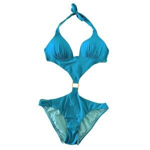 A Che Size Halter Cut Out One Piece Size Medium